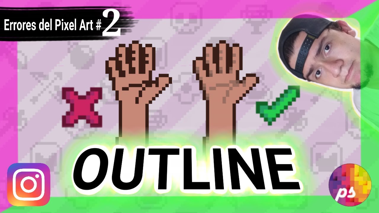 🔴 ERRORES del PIXEL ART que haces y no sabías! #2 😱 ► OUTLINE y LINEAS CURVAS  📱 2021 | PIX it Ralph
