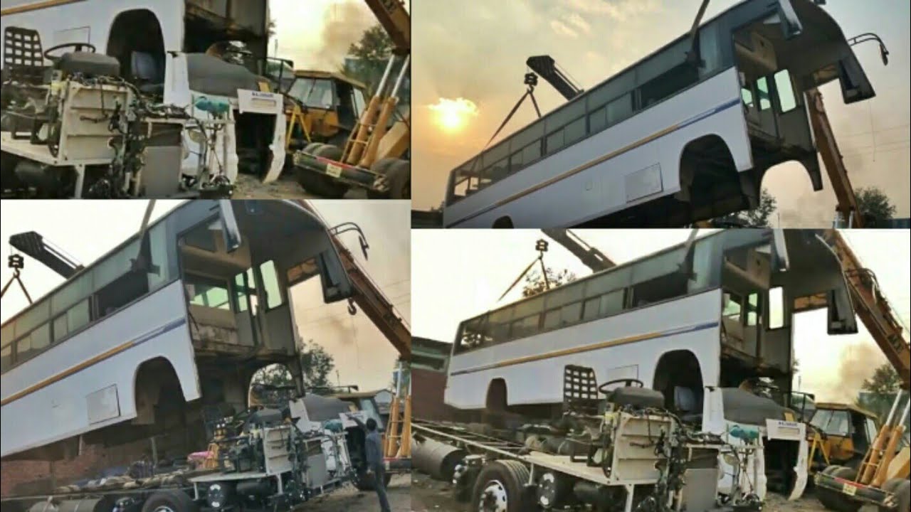 Bus Body Shifting From Old Chassis to New Chassis in Indore Bus Body Builder Bilaspur | Rajdhani Bus