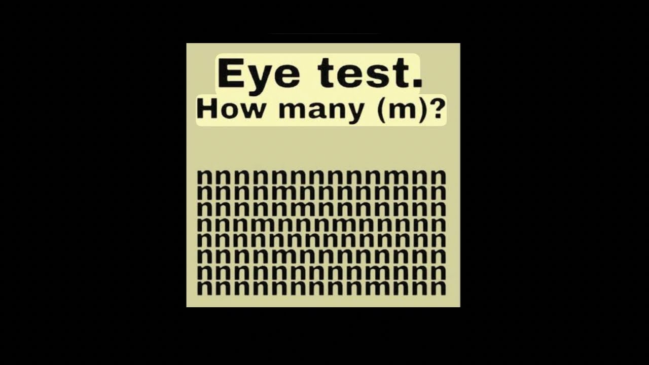 🔴Live Eye Test 👀 Comment How many M