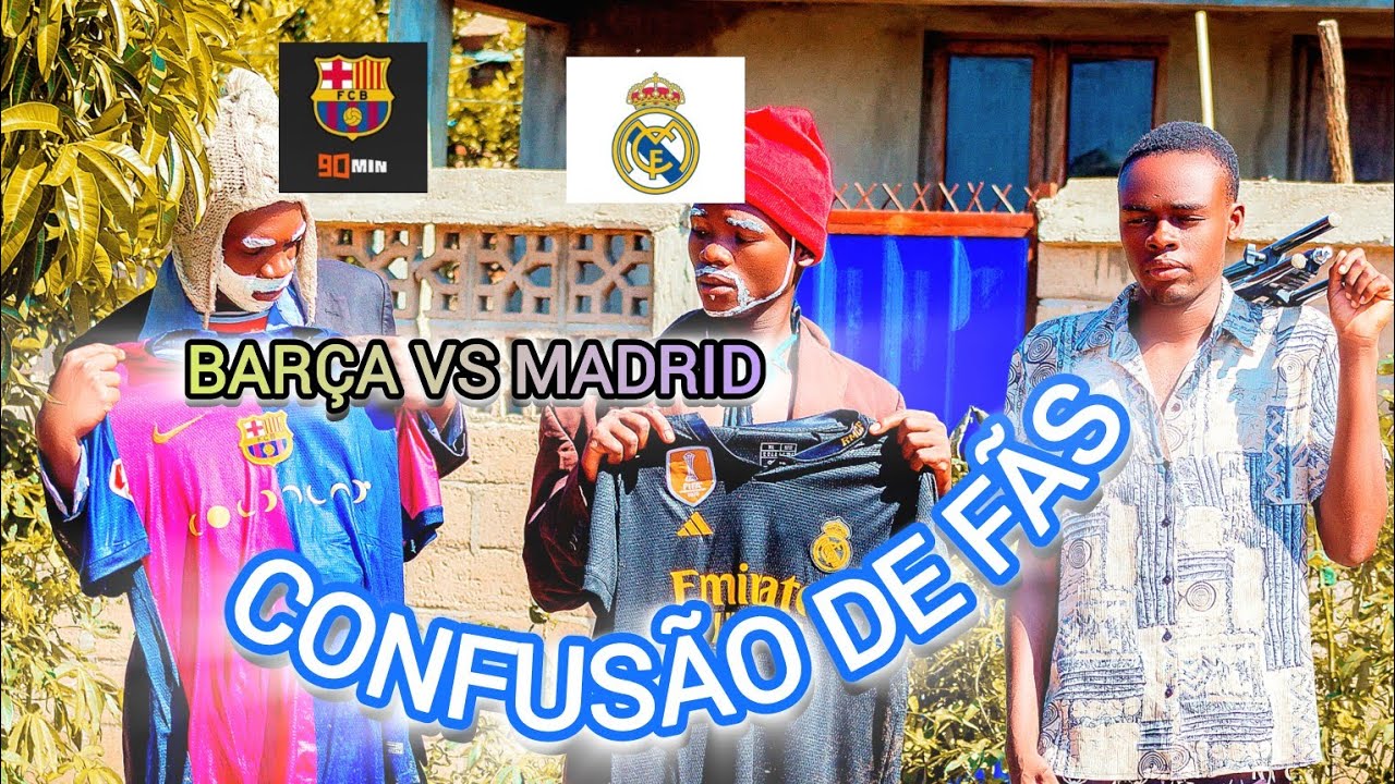 CONFUSÃO DE FÃS DE BARÇA VS MADRID 🤣🤣🙆 Humorista Friezi Nhalugue Estressado