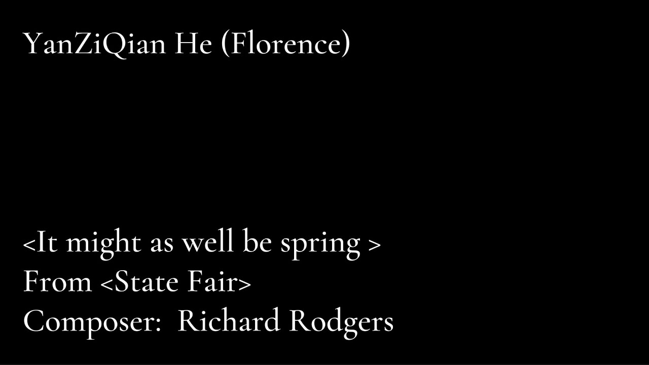 This is [It Might As Well Be Spring]from[State Fair] by Richard Rodgers