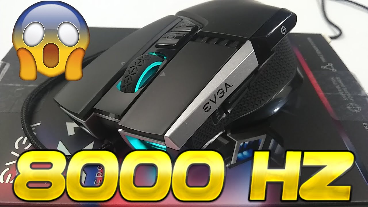 8000 Hz de poling rate - EVGA X17 fps gaming mouse Review