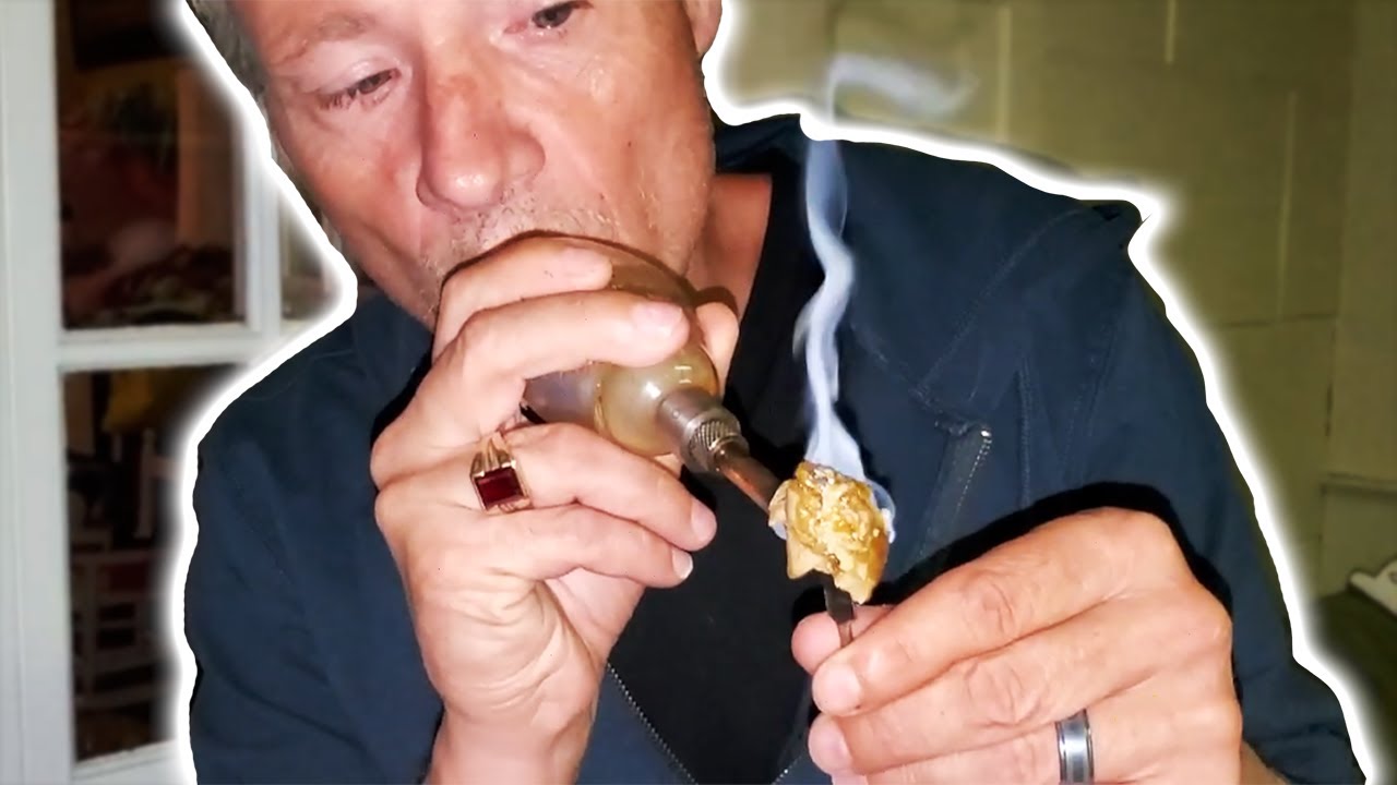 Squashing Kief into Rosin + Dabbing the Rosin Glob