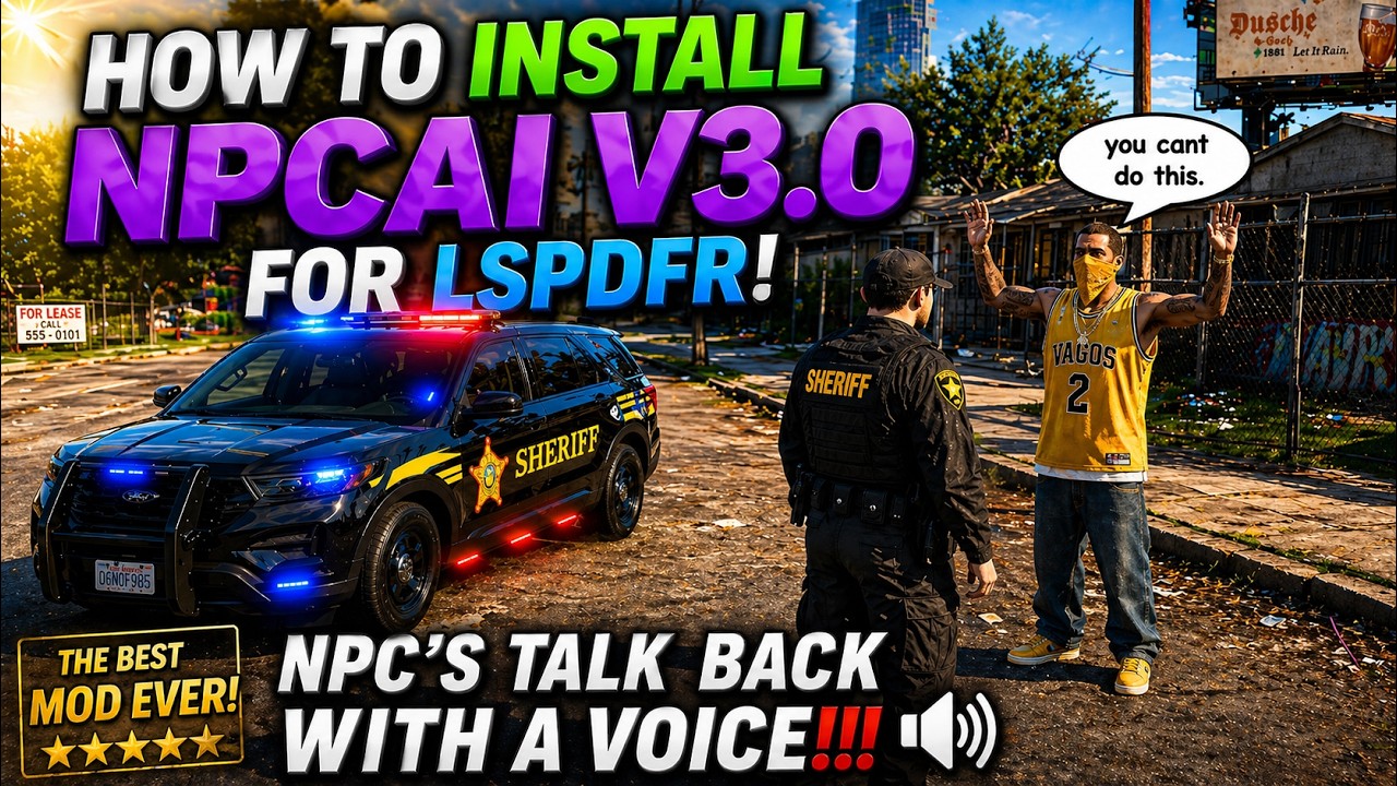 NPC отвечают настоящими голосами?! 😱 Руководство по установке NPCAI V3.0 (LSPDFR)