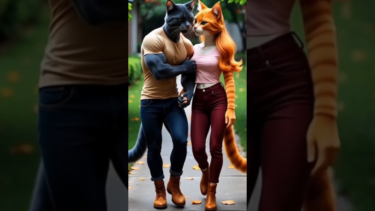 🔥 Unbreakable Love 🖤| Most Adorable Cat Couple Ever 💞 | Heart-Touching Feline Romance 💫 #cat