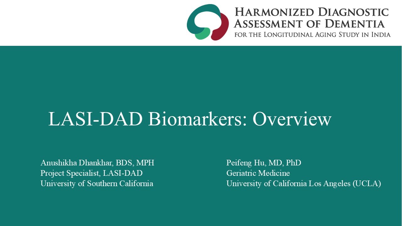 LASI-DAD Webinar Series - Biomarkers