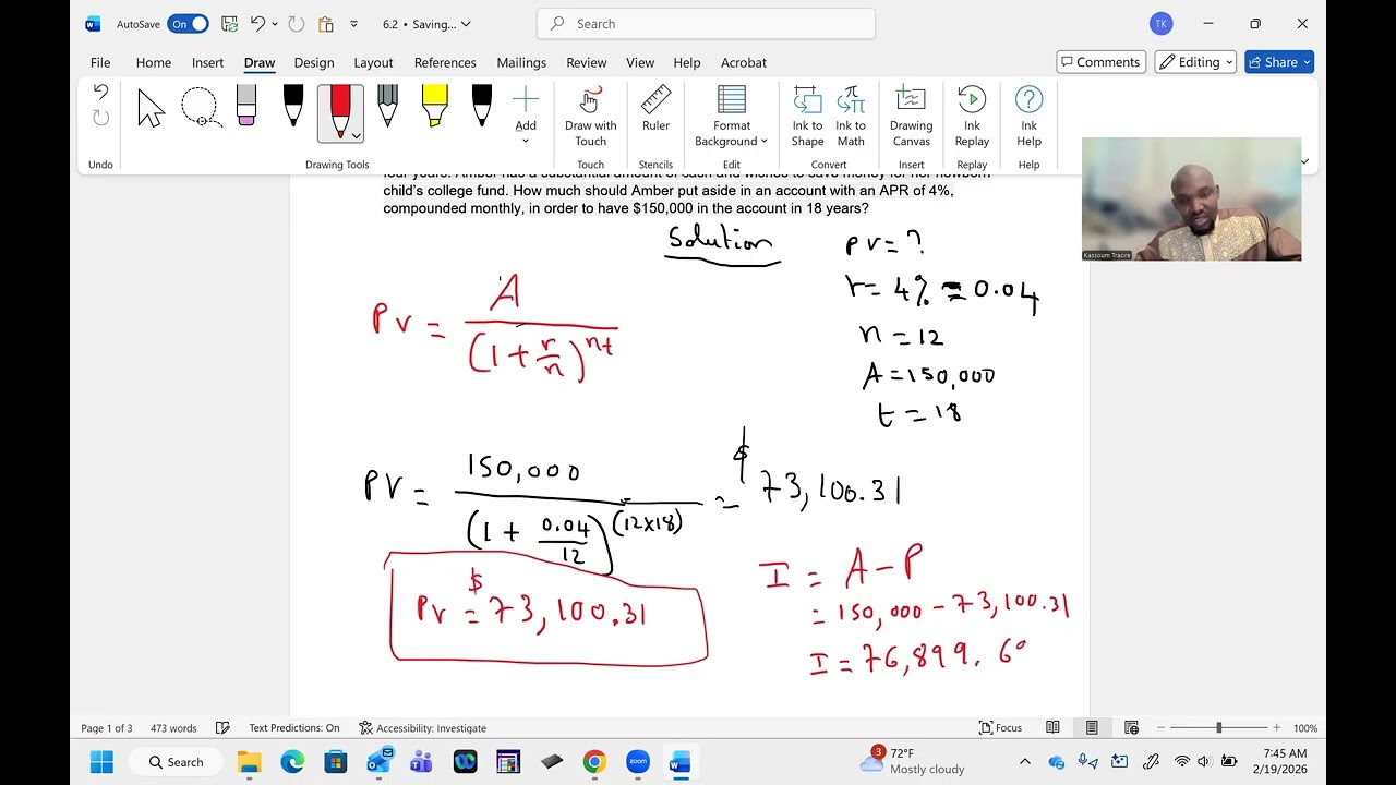 Present Value of Compound Interest and Annuity