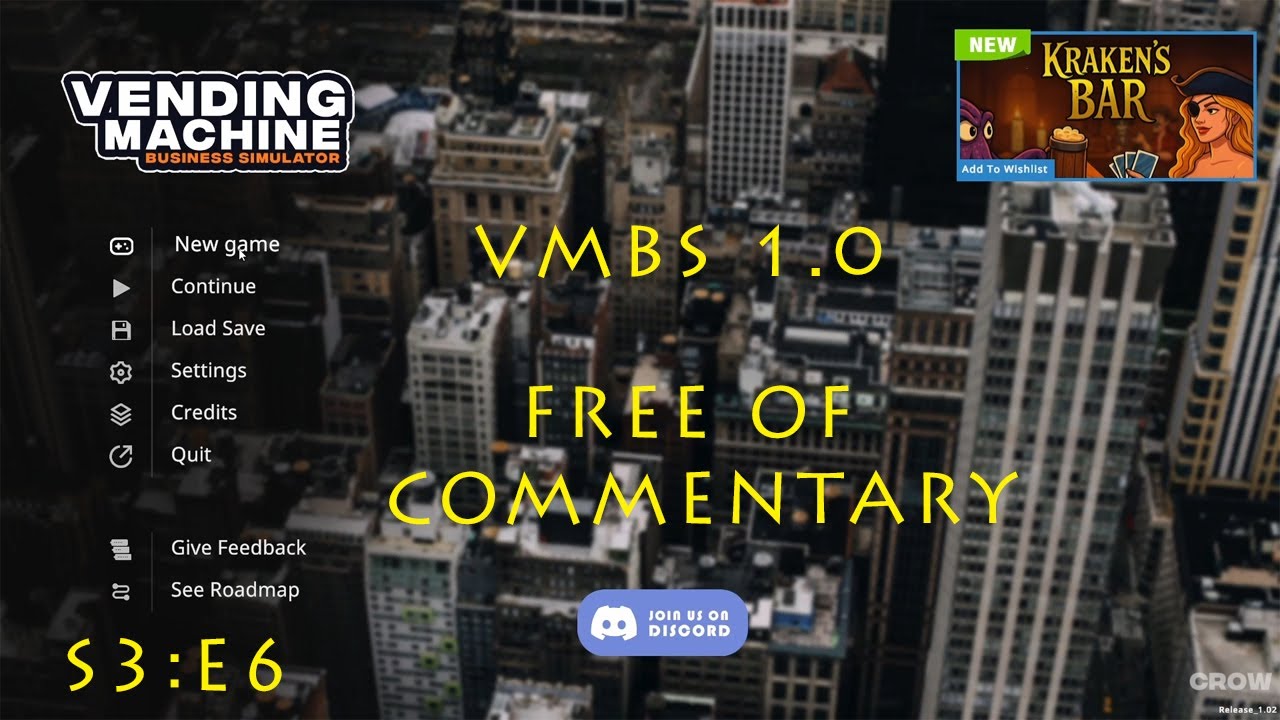 Vending Machine Business Simulator S3:E6 - VMBS 1.0 Free Of Commentary