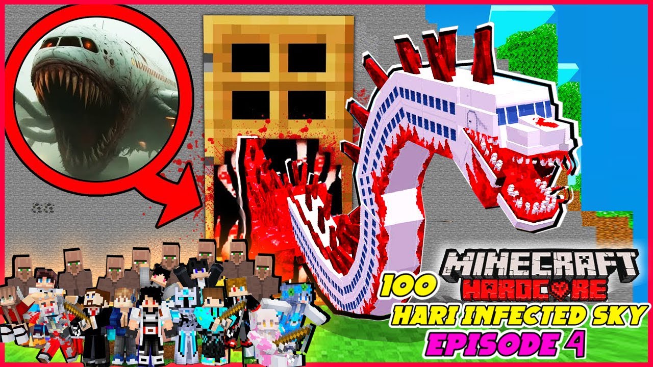 400 HARI ADOPSI PESAWAT DAJJAL INFECTED SKY EPISODE 4 MINECRAFT ! MEGALODON INFECTED NGAMUK !!