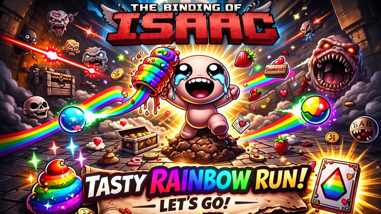 Insane Run playing with Tasty Rainbow! Tboi Silent Run