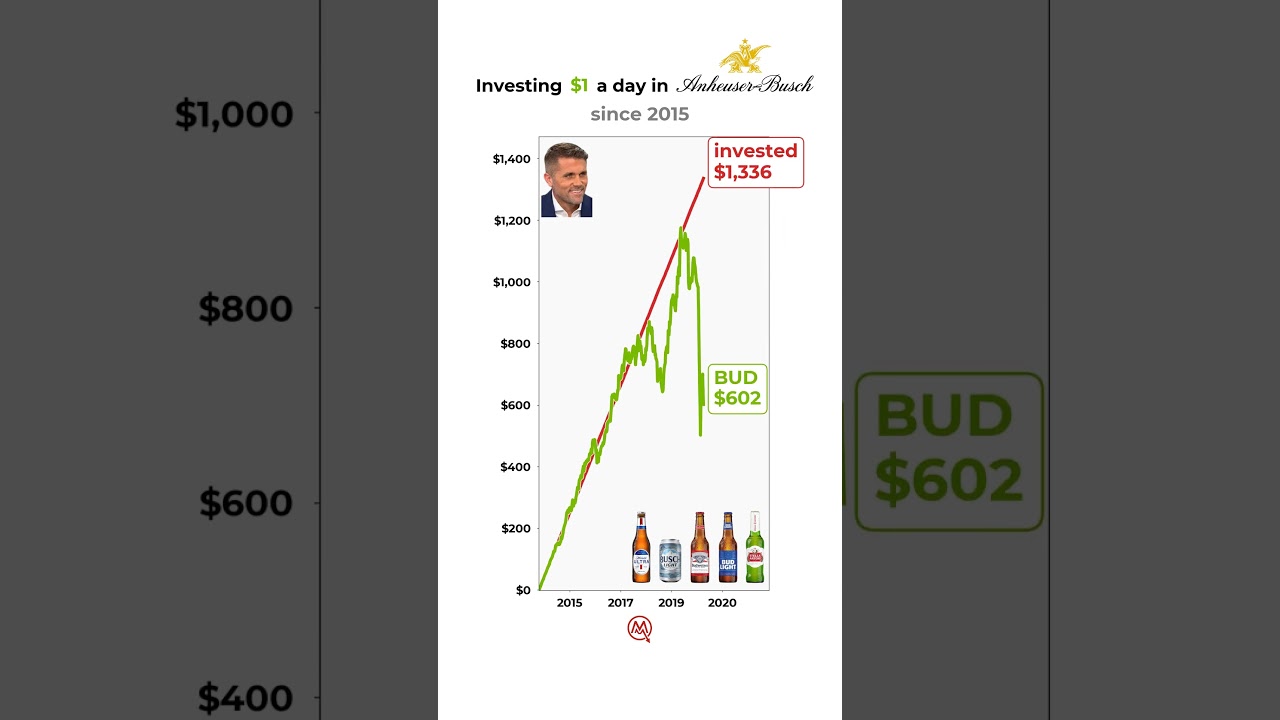 POV: You invested $1/day in Anheuser-Busch📈🔥 #anheuserbusch #investments #stockmarket