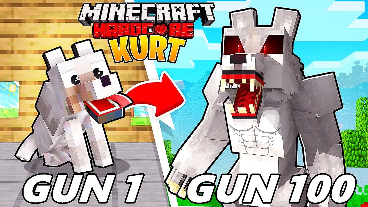 Minecraft ALFA KURT Olarak DOĞUMDAN - ÖLÜME 🐺