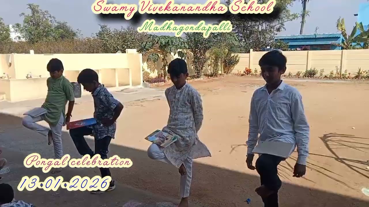 Pongal celebration on 13-01-2026 @SwamyVivekanandhaSchoolMGpalli 