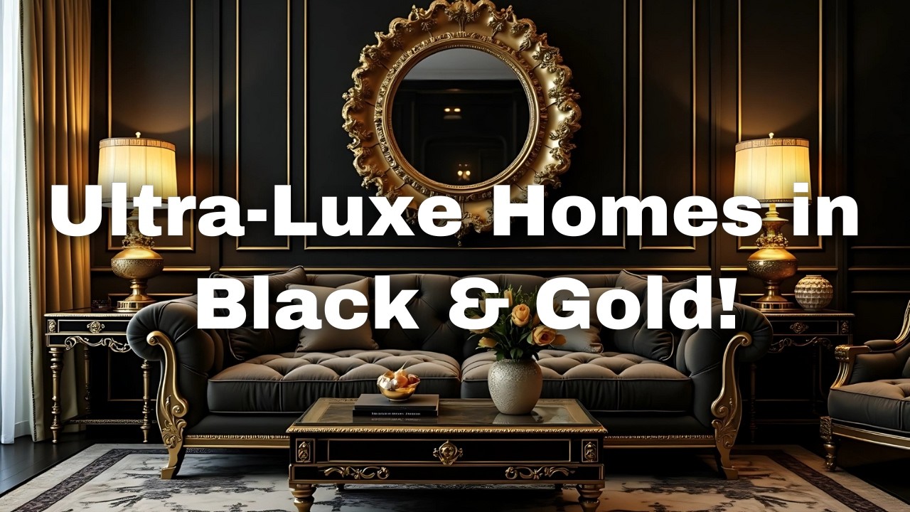 Luxury Black and Gold Interior Design Trends for 2025 | Luxury Modern Homes | 4k