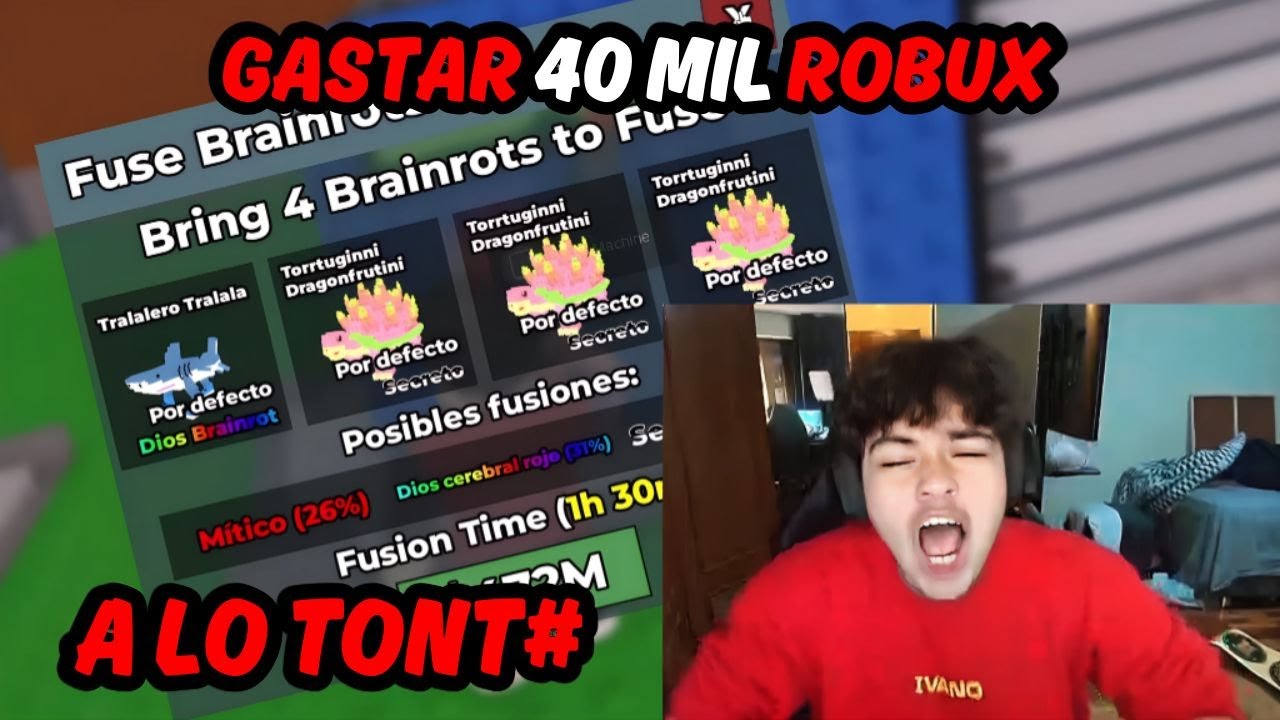 SACHA GASTA 40K ROBUX EN ESTE JUEGO DE ROBAR BRAINROTS 🗣️🤑