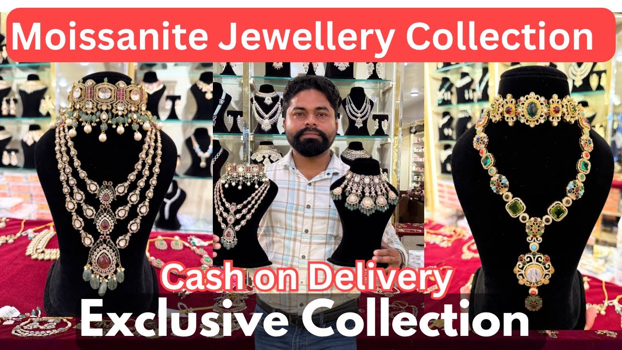 Moissanite & Artificial Jewellery Collection Delhi | AD Jewellery Market | Bridal Tassel, Jewellery