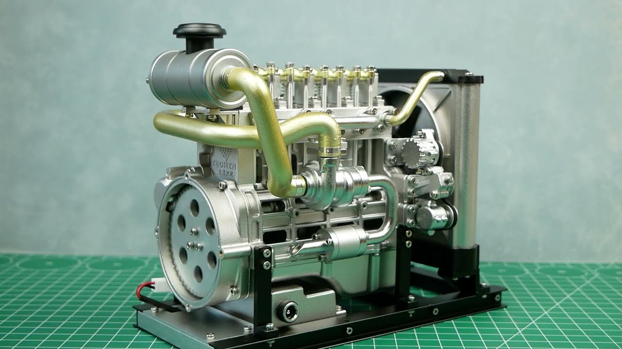 How to build the model of the 4-cylinder diesel engine - 3