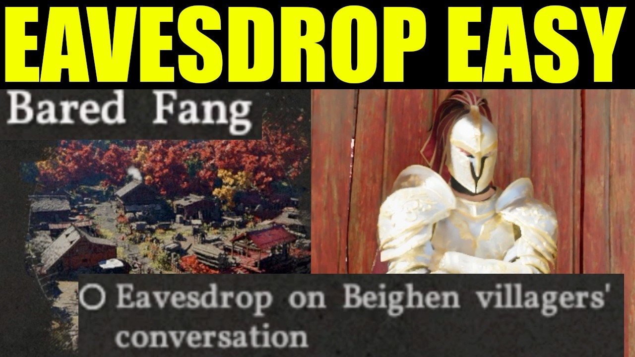 Crimson desert - how to eavesdrop on beighen villagers | bared fang quest guide (eavesdrop)