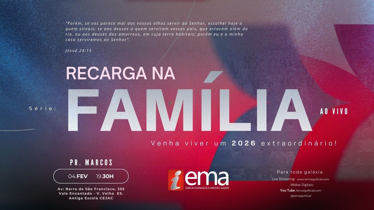 CULTO RECARGA | SÉRIE: RECARGA NA FAMÍLIA | PR. MARCOS COUTO | 04.02.2026