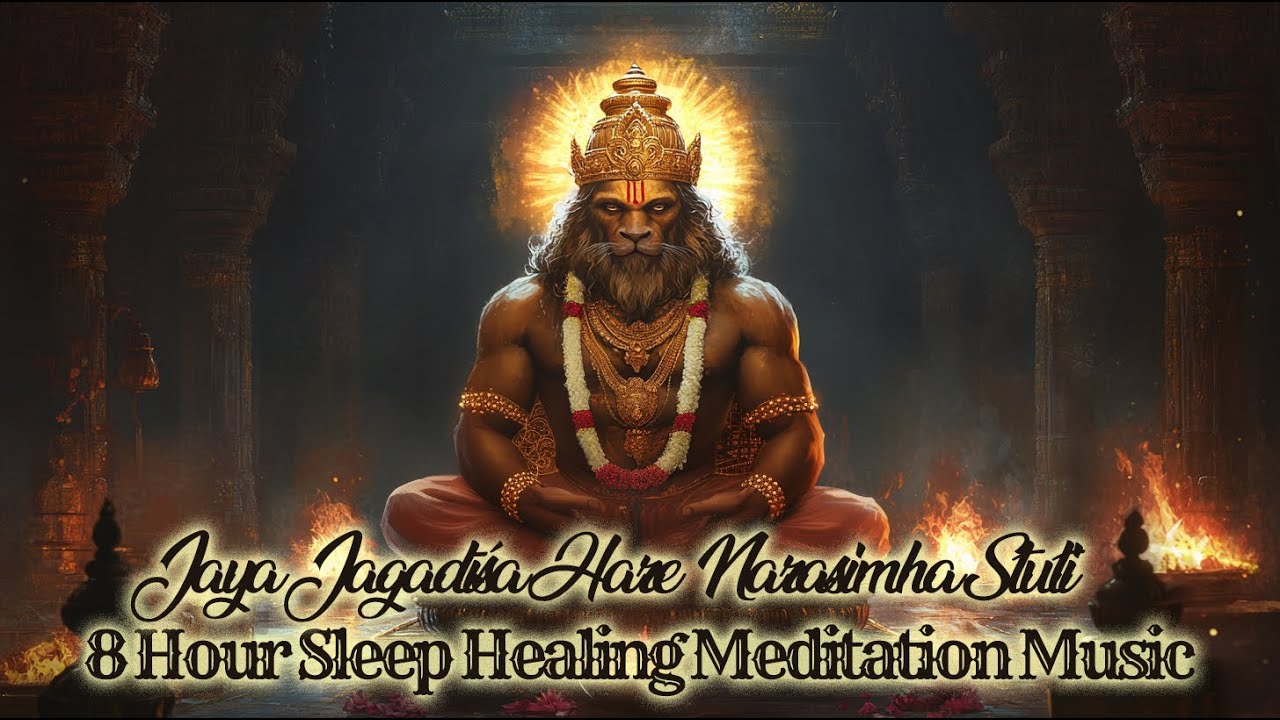 Divine Protection: Jaya Jagadīśa Hare & Narasimha Stuti | 8 Hours of Devotional Peace #sleepmusic