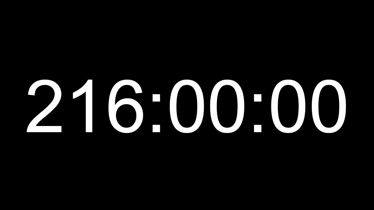 216 Hour Timer
