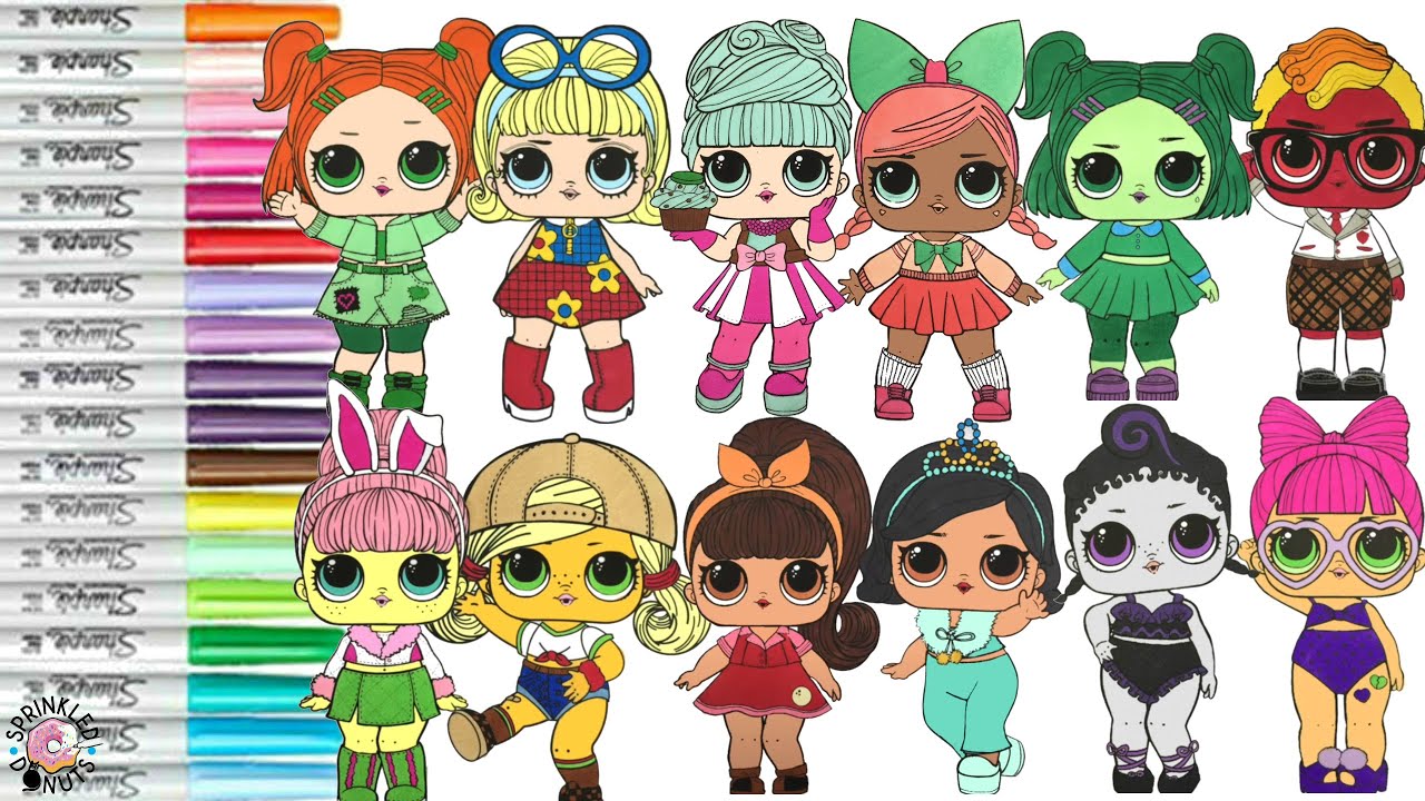 LOL Suprise Makeover Coloring Book Compilation DC Super Hero Girls Inside Out Disney Princess