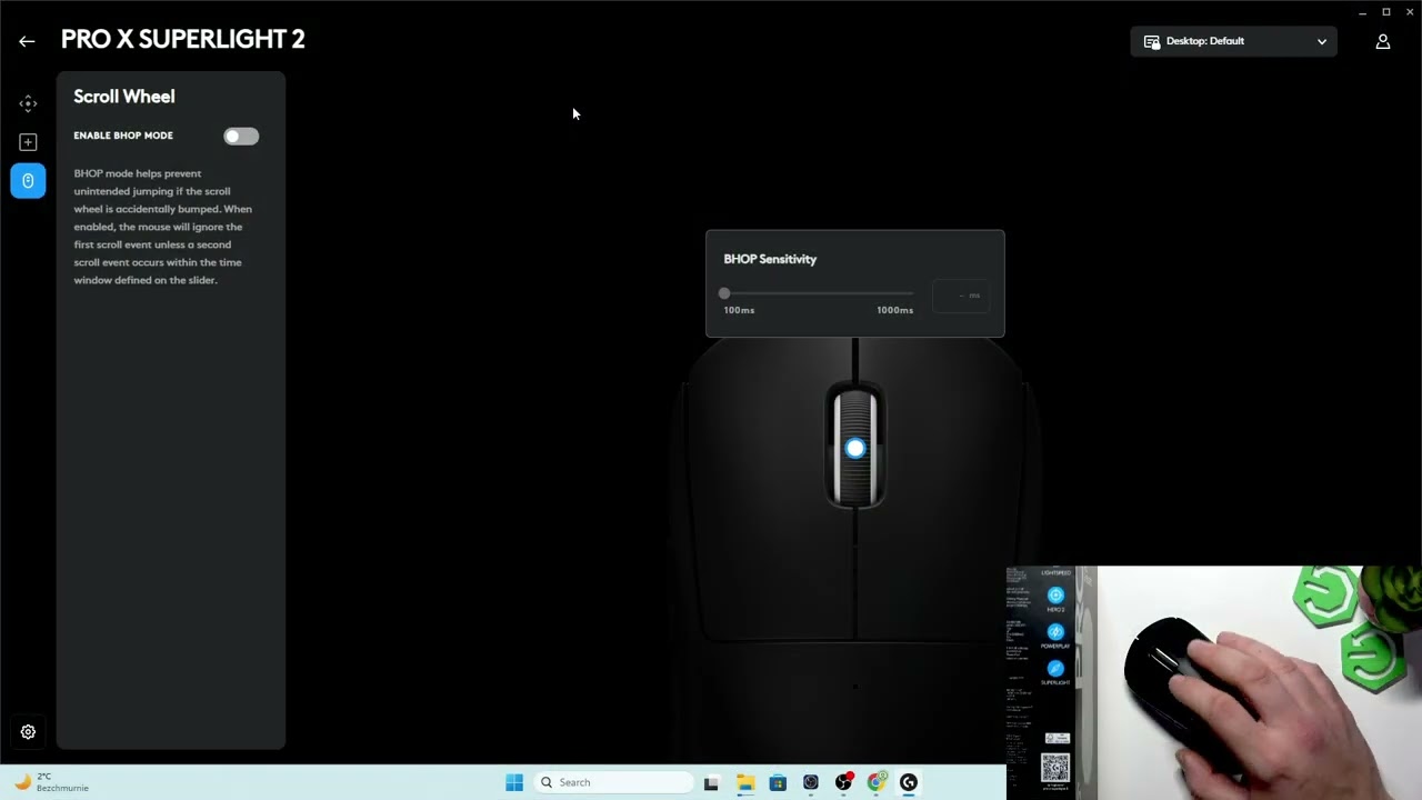 Logitech PRO X Superlight 2 &ndash; Как включить встроенную память