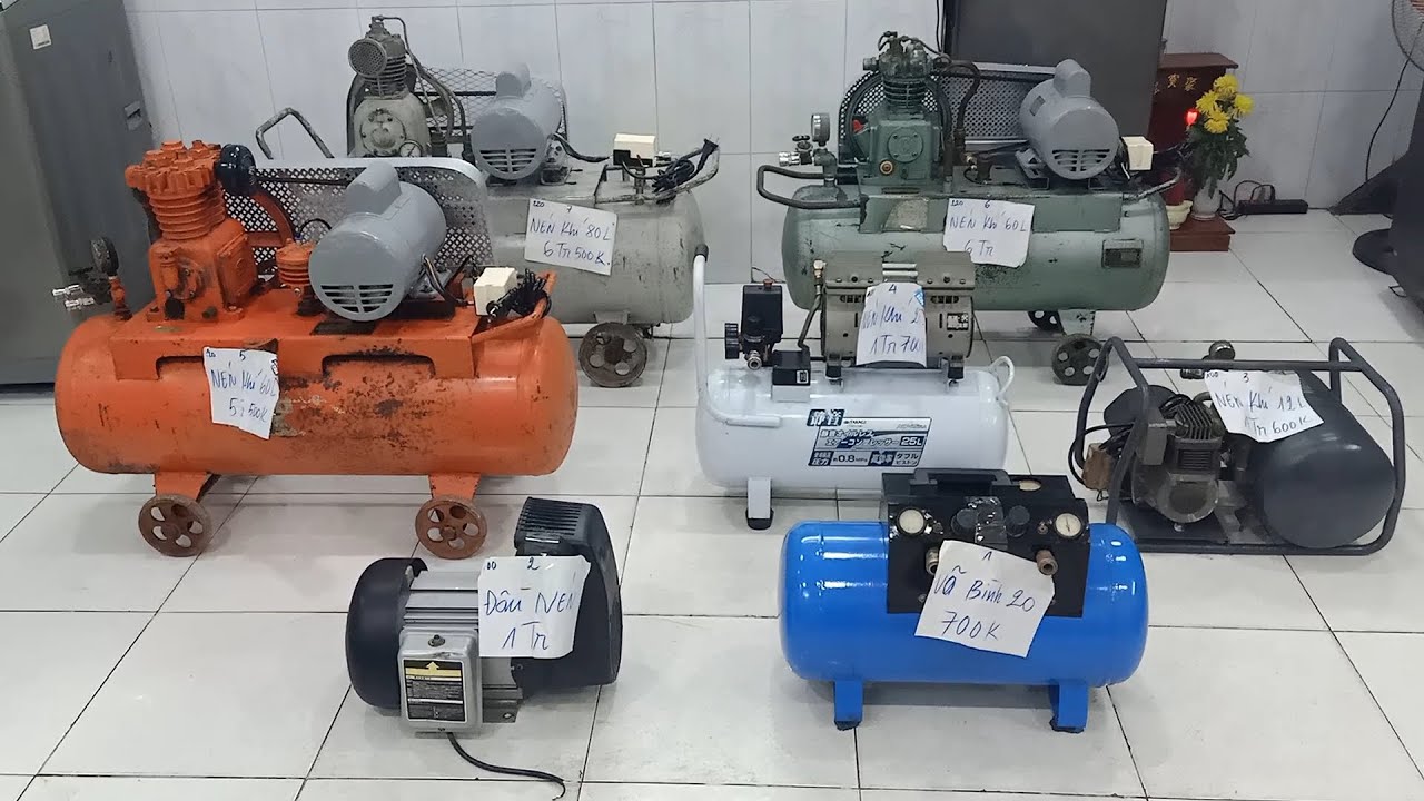 Ngày 29/08/2025 | Nén khí nhật 12L đến 80L điện 100V mới keng đầy đủ ae LH 0919301939 hoặc (ZALO)