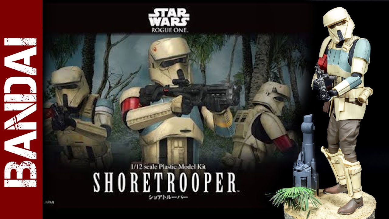 Gwiezdne Wojny: Łotr 1: Shoretrooper na Scarif (model Bandai w skali 1/12)