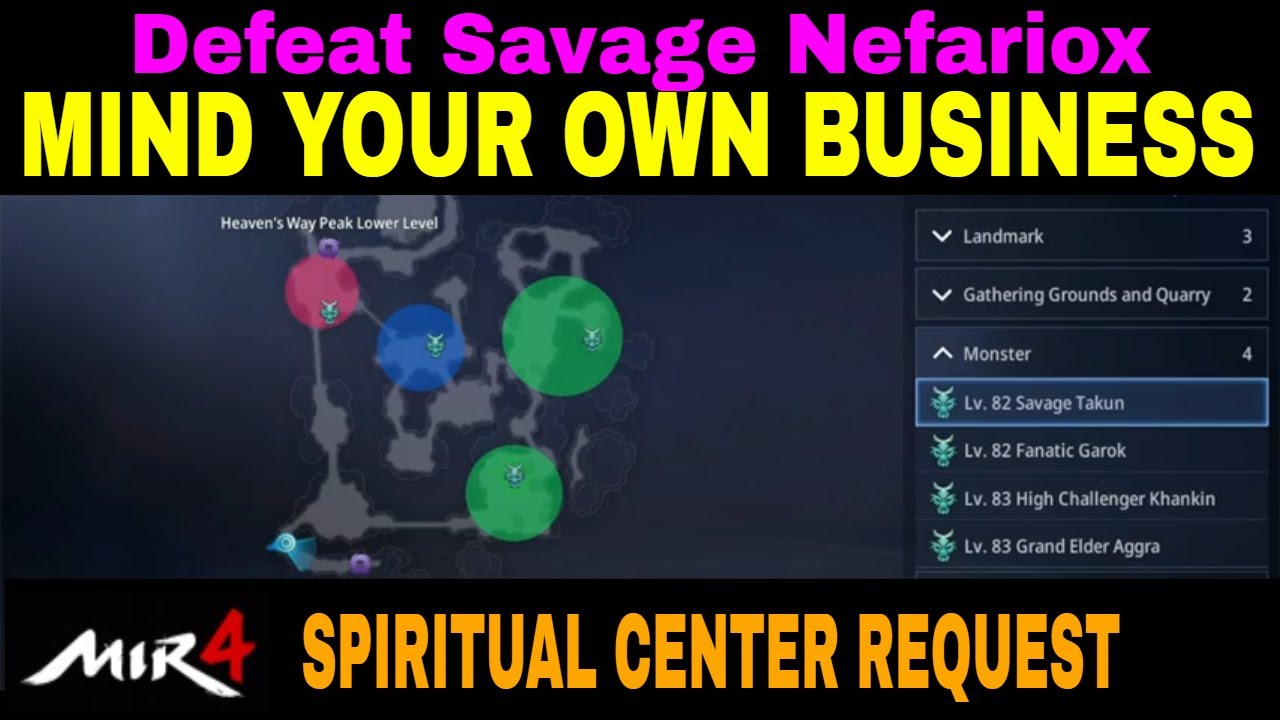 Mind Your Own Business MIR4 (Defeat Savage Nefariox)