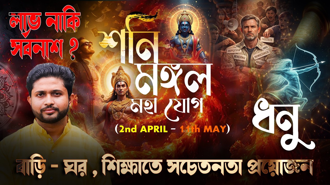ধনু 🏹 রাশি। Sagittarius Sign 🏹 ♐। শনি-মঙ্গলের সংযোগ এর প্রভাব জানুন।