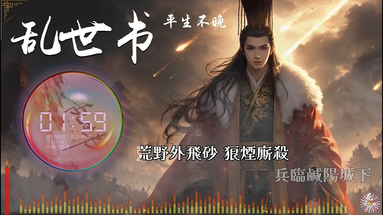 《亂世書》- 平生不晚 | 史詩級大秦最後悲歌 | 繁中動態歌詞 | 「荒野外飛砂 狼煙廝殺 兵臨咸陽城下...」