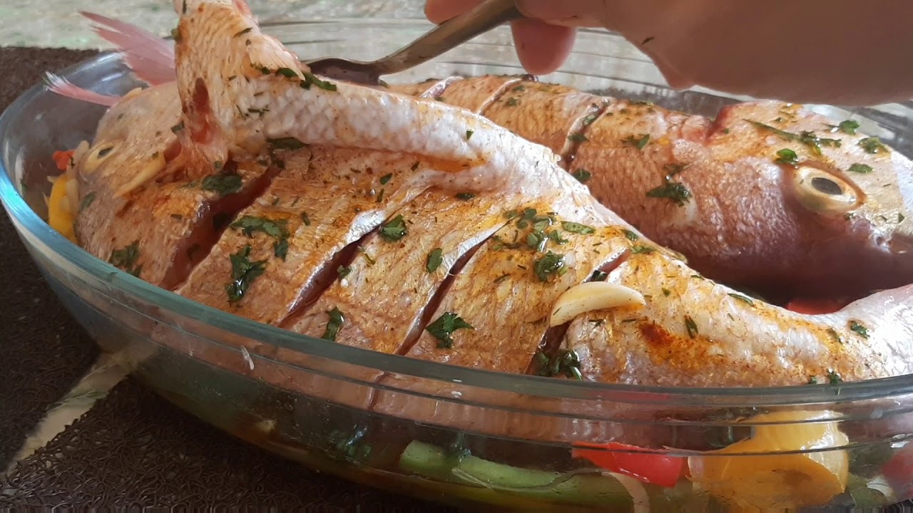 Rouget au four  شامة في الفرن