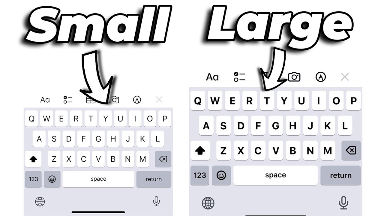 Как увеличить клавиатуру iPhone