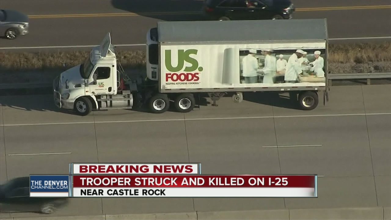 Trooper killed in crash on I-25 south of Castle Rock; NB lanes closed for investigation