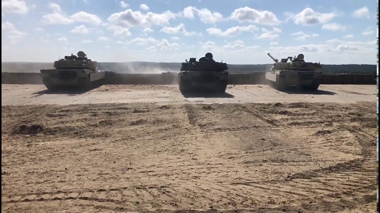 M1 Abrams Firing 120mm Main Gun