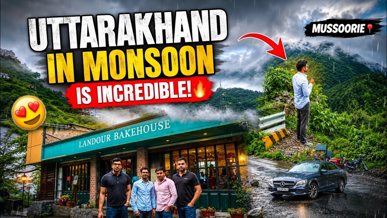 Uttarakhand In Monsoon is Incredible😍 Mercedes in Bad Shape🔥 | Landour | Mussoorie