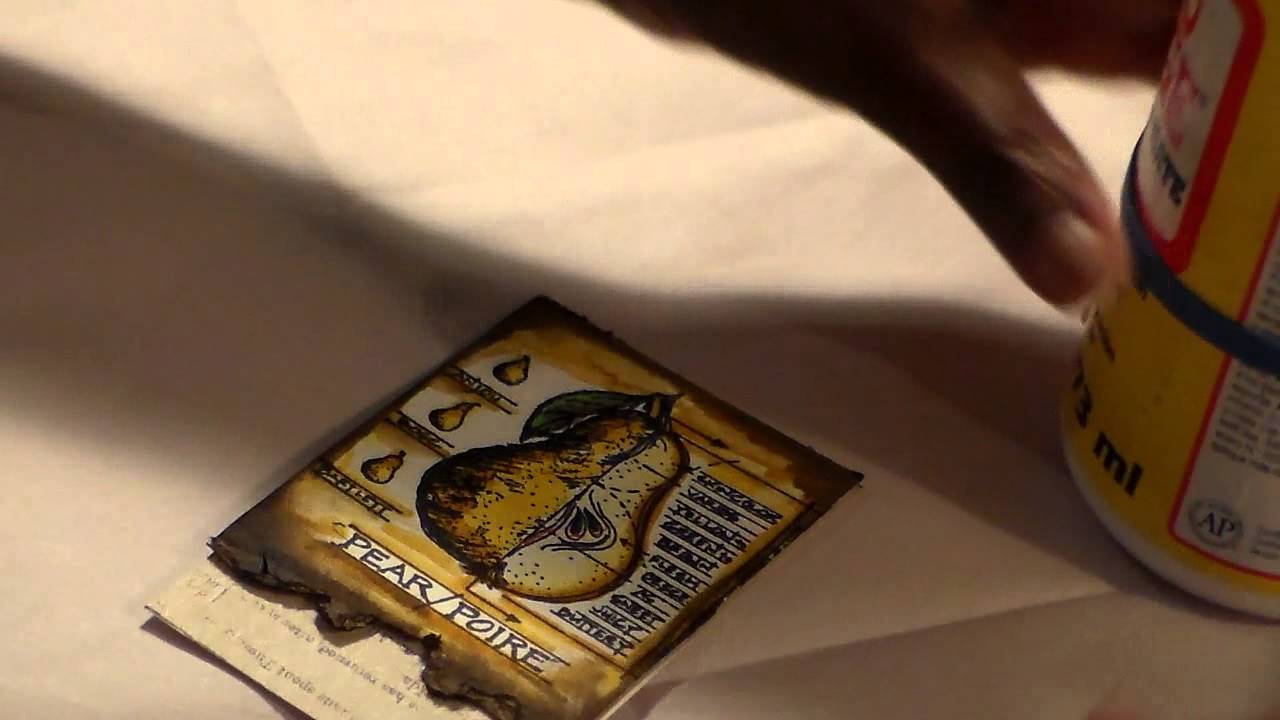 Art Tag Using Tim Holtz Blueprint Stamp