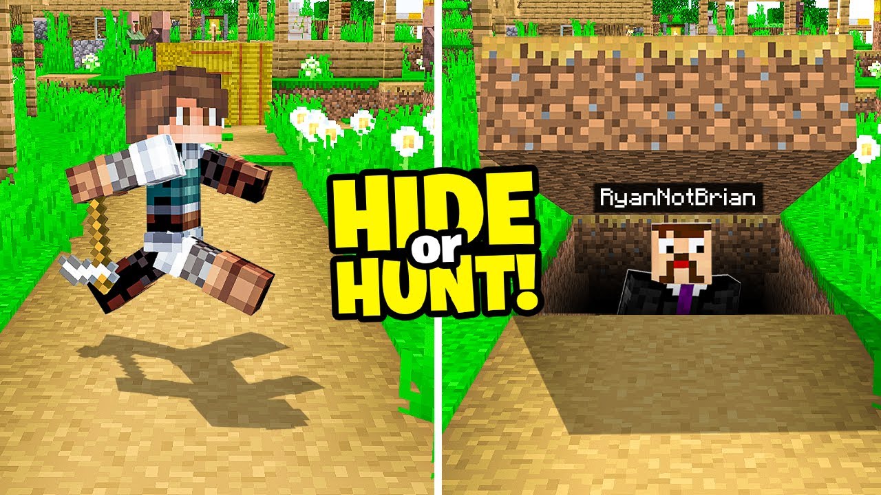 Я сделал СЕКРЕТНЫЙ ПУТЬ 200IQ для входа на мою базу в Minecraft (Спрячься или охоться)