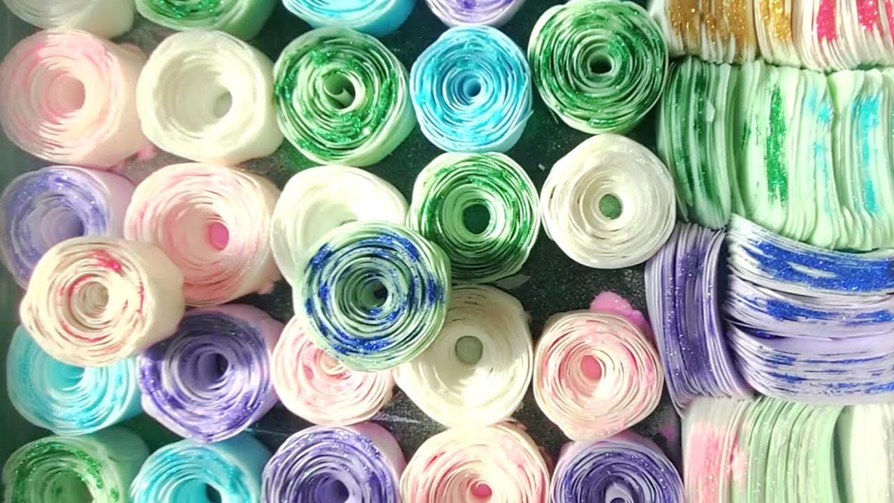 Shiny soap rose and plates, Soap crushing ASMR~♡♡♡☆☆☆