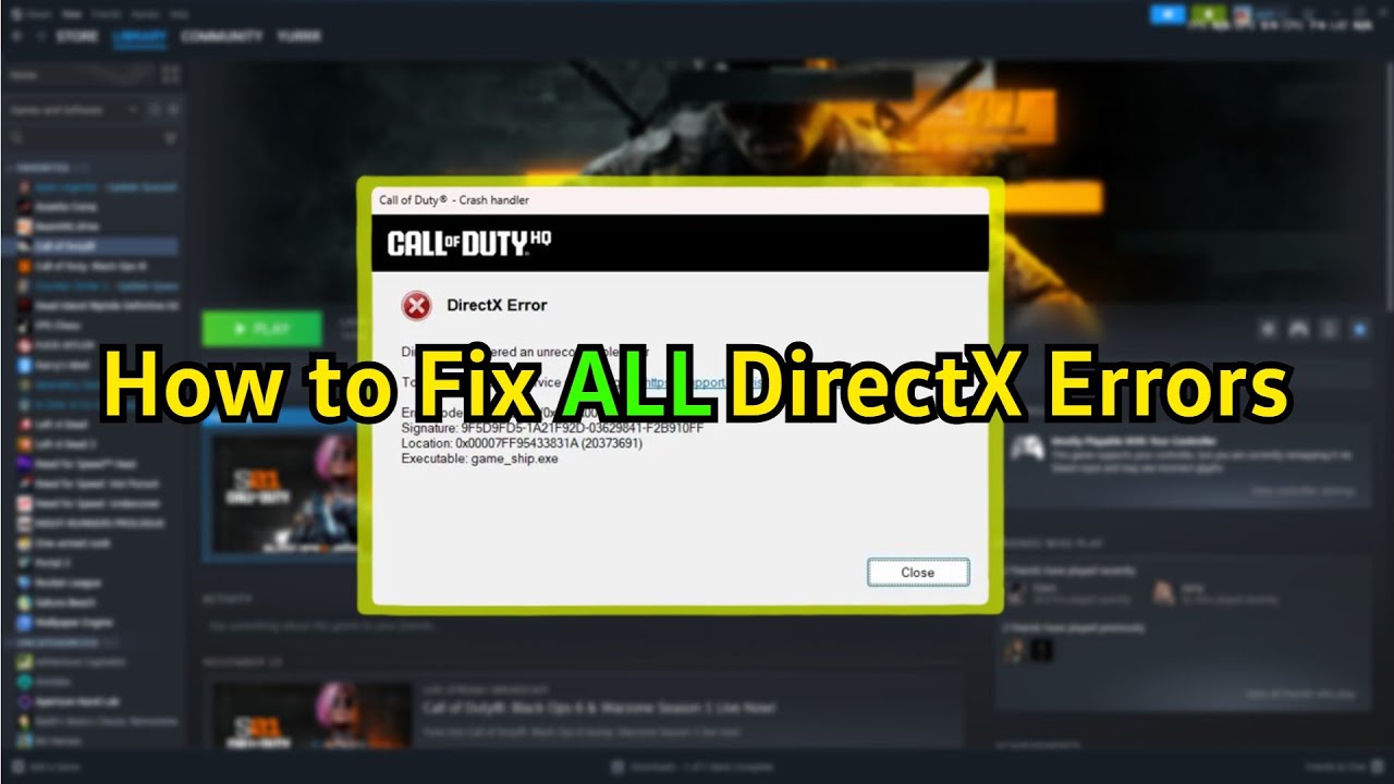 How to fix All DirectX errors on Call Of Duty Black Ops 6 #blackops6 #callofduty #directx