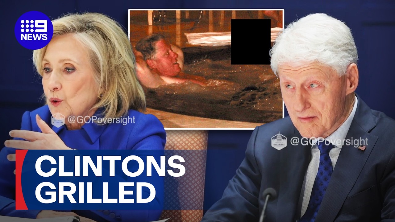 Clintons questioned under oath over Epstein ties | 9 News Australia