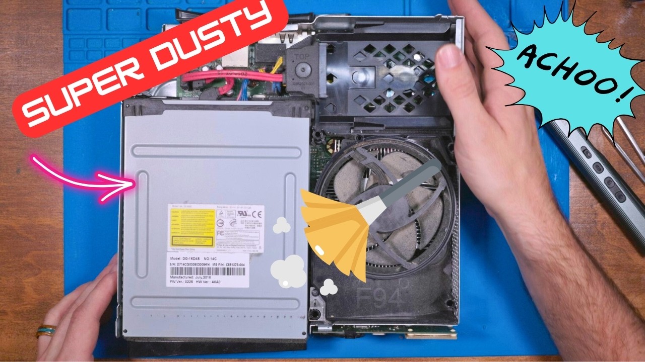 Rebuilding an Xbox 360 S Disc Drive: So dusty 🤧