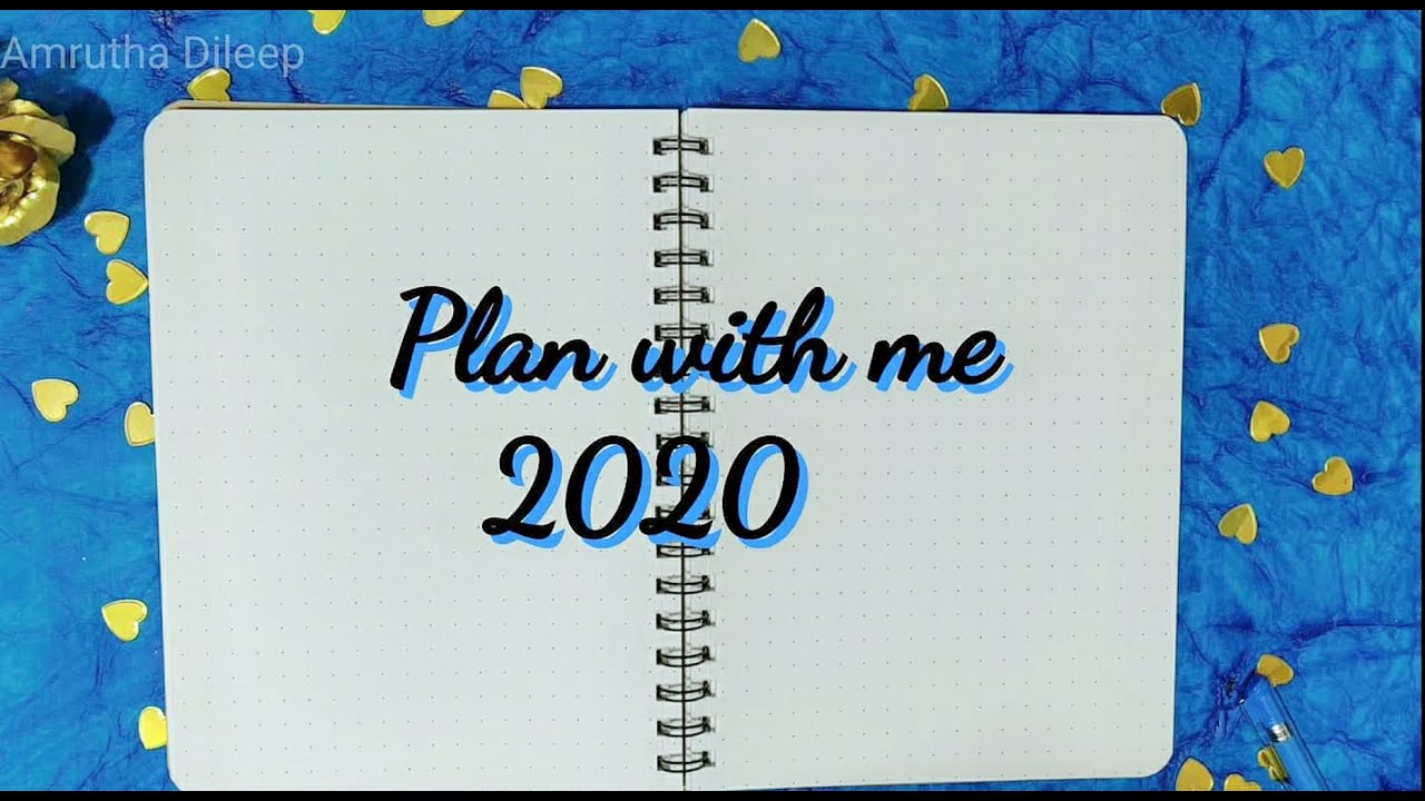 Plan with me 2020 | Beginner Bullet Journal Guide | DIY Planner | Amrutha Dileep