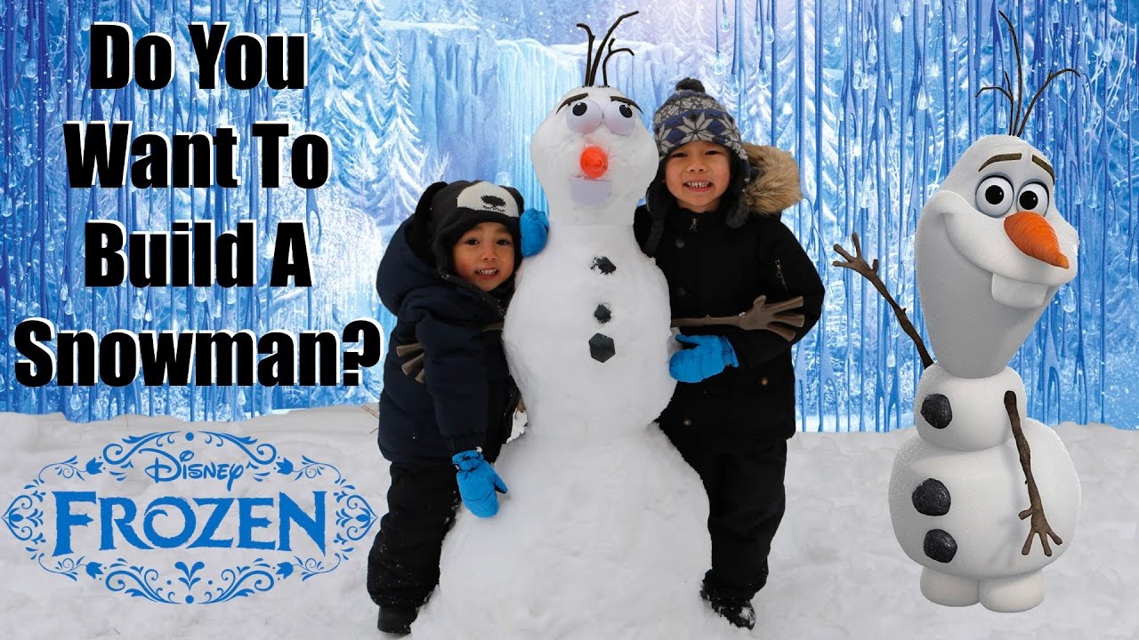 Building a REAL GIANT OLAF with SNOW | Do You Want To Build A Snowman? | Lucas & Ryan | LRH & Toyz