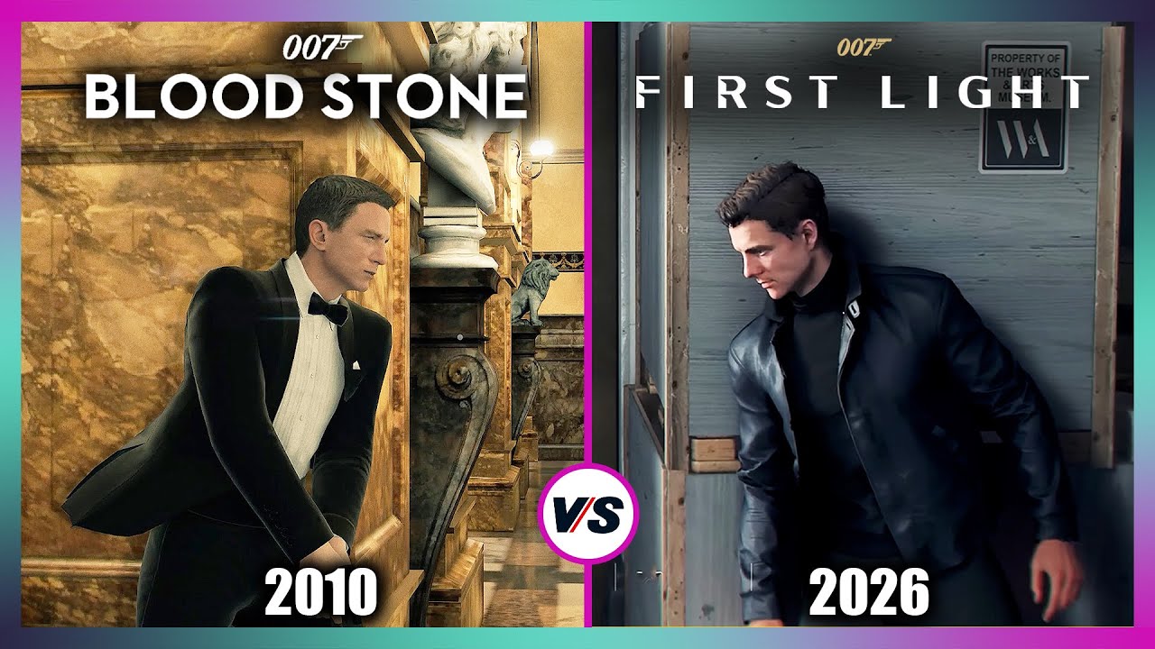 007 Первый свет против Джеймса Бонда 007 Кровавый камень | Сравнение раннего игрового процесса