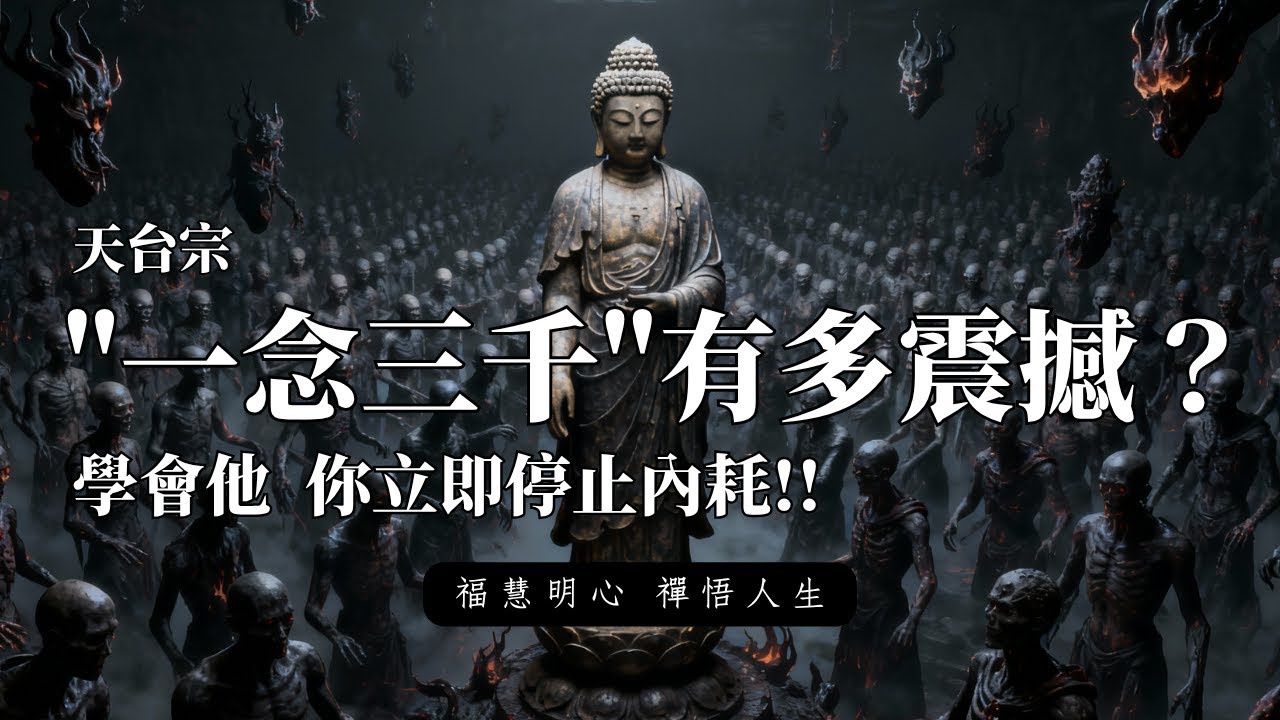 天台宗&lsquo;&rsquo;一念三千&lsquo;&rsquo;有多震撼？學會他  你立即停止內耗 | 修禪 打坐 冥想 內觀