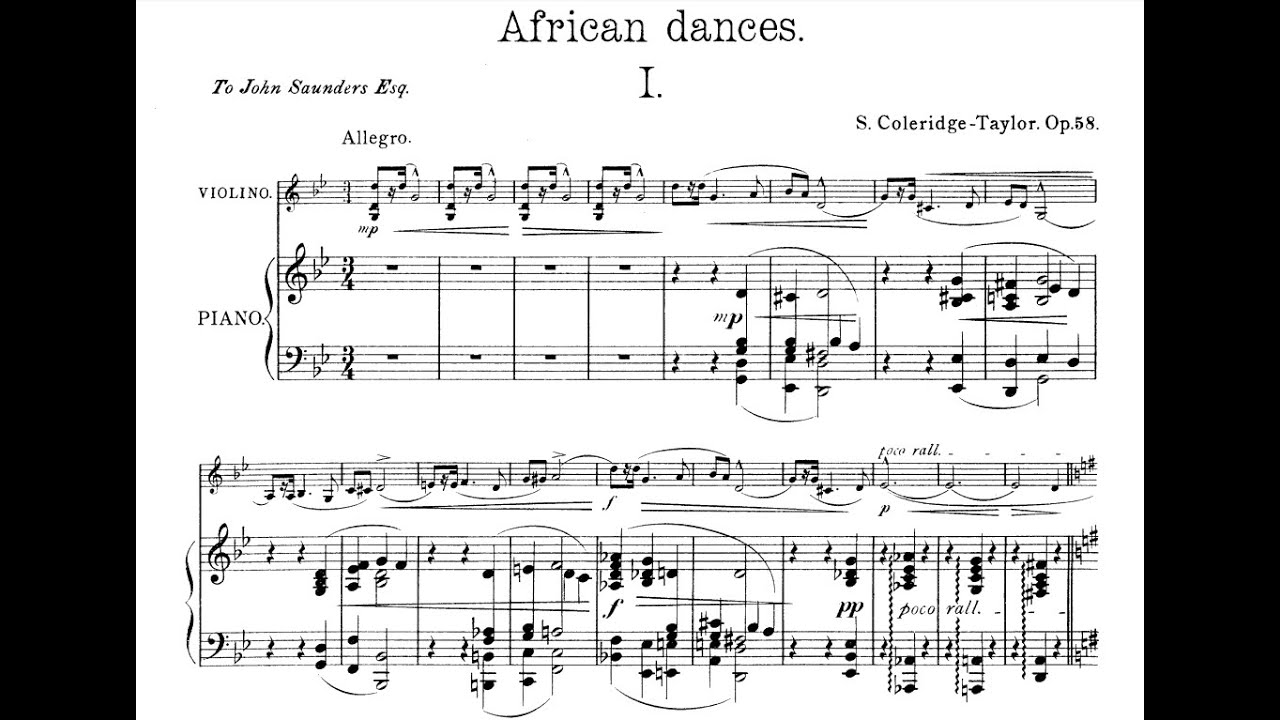 Samuel Coleridge-Taylor - 4 African Dances, Op.58 (Must see)