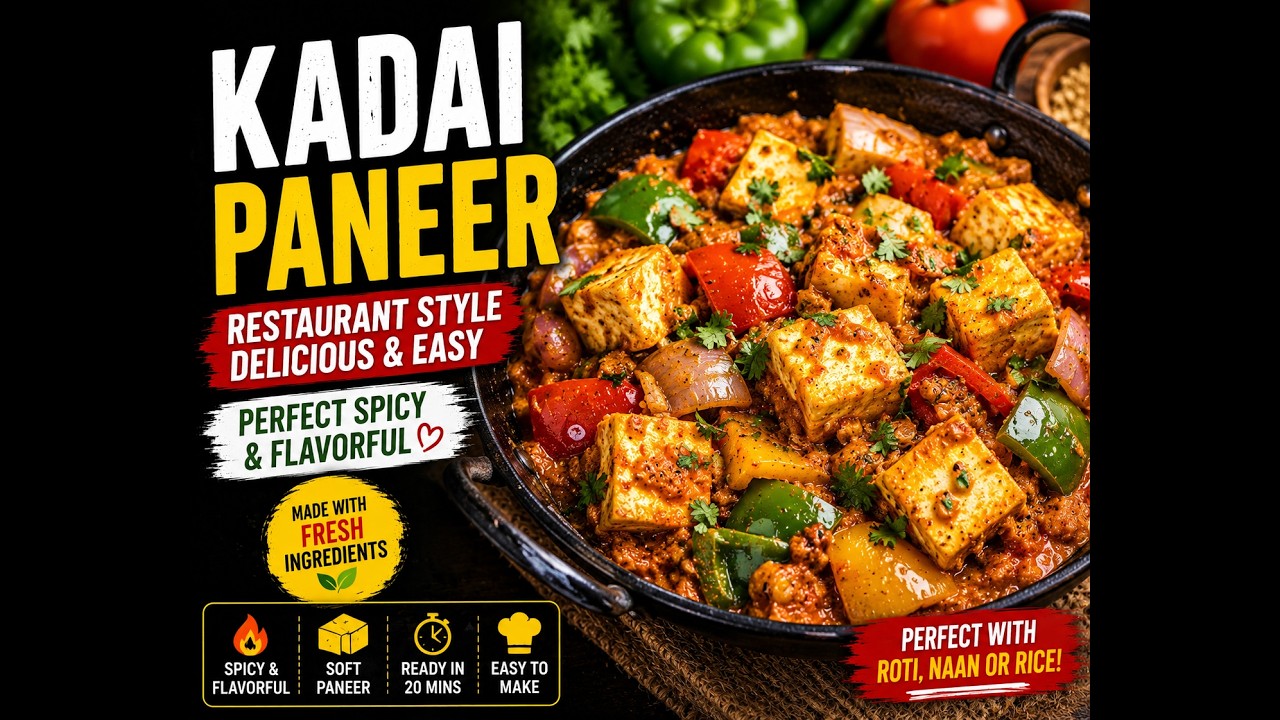 Kadai Paneer Recipe | Quick & Tasty Paneer Curry