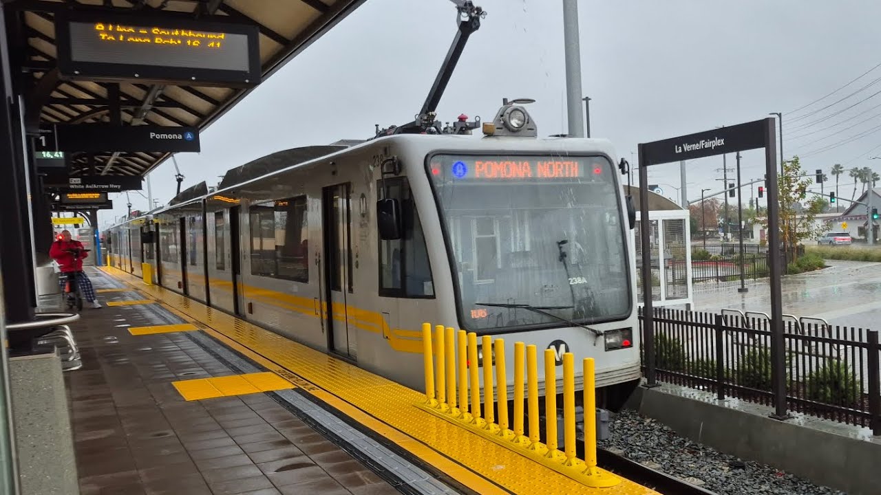 Los Angeles Metro A Line Rainy Ride - Willow St To La Verne/Fairplex 